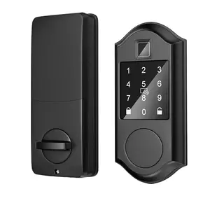 5 in 1 Smart Door Lock Deadbolt with Keypad: Keyless Entry Door Lock - Fingerprint Lock for Front Door - Electronic Lock with Bluetooth and APP Control - Waterproof IP66 for Outdoor - Auto Lock&One Touch Lock FathersDayGift