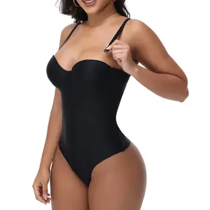 Thong Shapewear Bodysuit for Women Faja Women's Shapewear Bodysuits Seamless Tummy Control Body Suit with Built In Bra Womenswear Activewear