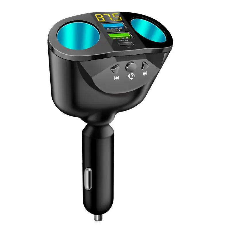 12V/24V Car Charger, Automotive Charger, Vehicle Battery Charger, Dual USB & 1 Type-c Charger with LED Voltmeter, Multifunctional Car Charger, Dual Port Charger, Car Electrical Appliances