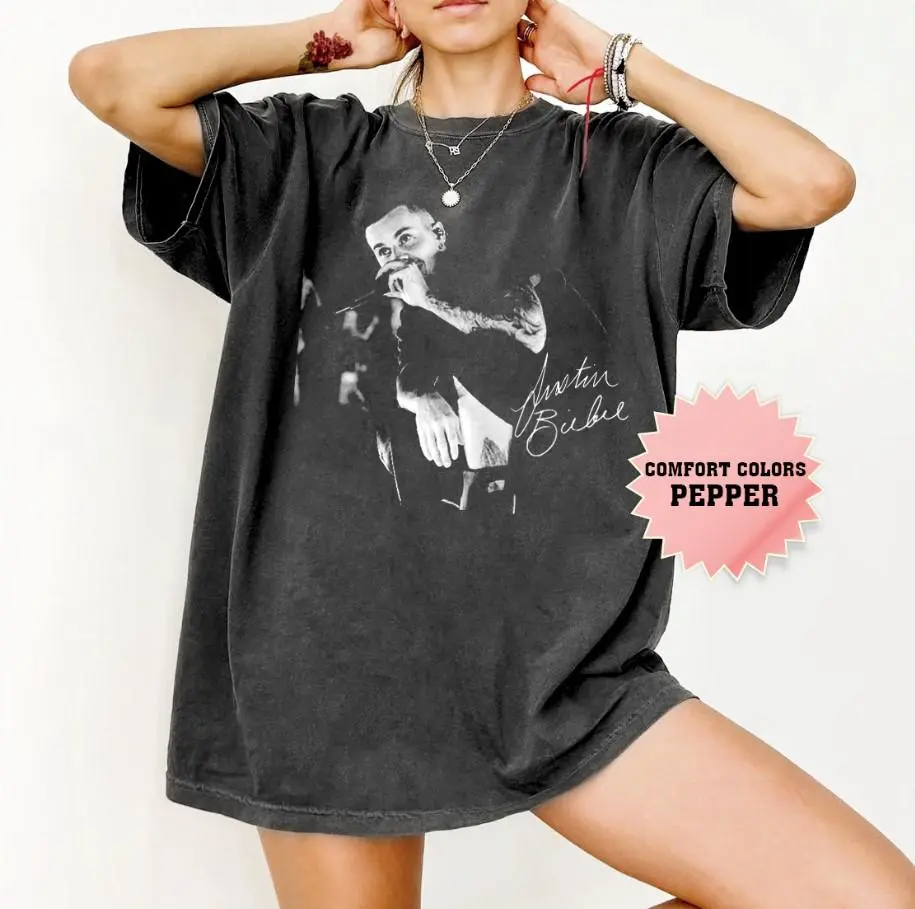 Comfort Colors Vintage Bieber 2026 Shirt, Retro Music Y2k T-Shirt, JB Coachella Music Shirt, Trendy Unisex Top