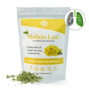 Organic Mullein Tea for Lung Detox & Cleanse, 20 Tea Bags Mullein Leaf Tea for Natural Respiratory Support and Wellness for Smokers, Caffeine-Free