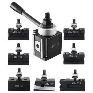 Quick Change Tool Post Set, 8 Pcs, Includes Lathe Tool Holders, Wedge Type Tool Post with Turning Tool Holder Accessories, Fit for Mini Lathe Metal Lathe 6-12 Swing, Durable Steel Material