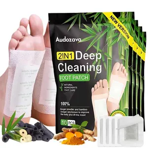 10/20/40-pack Foot Detox Patches, formulated with natural bamboo charcoal, ginger, and vinegar | Detox, stress relief, and improved sleep—a deep foot care regimen combining herbal wellness solutions. TikTokShopBlack