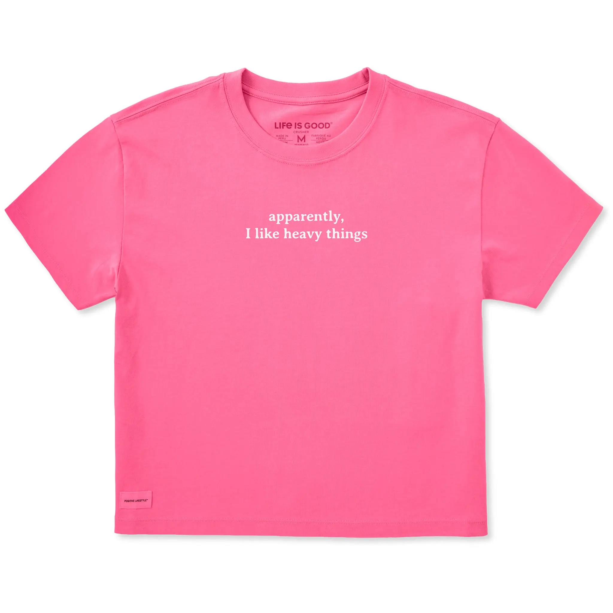 Women's Apparently I Like Heavy Things Short Sleeve Crusher Boxy Tee