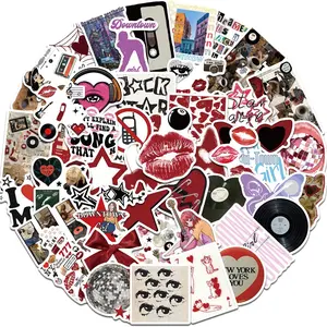 Y2K Girls Themed Sticker, 100pcs Self Adhesive Decorative Funny Stickers, DIY Decals for Water Bottle, Laptop, Phone Case, Scrapbooking, Journal Making