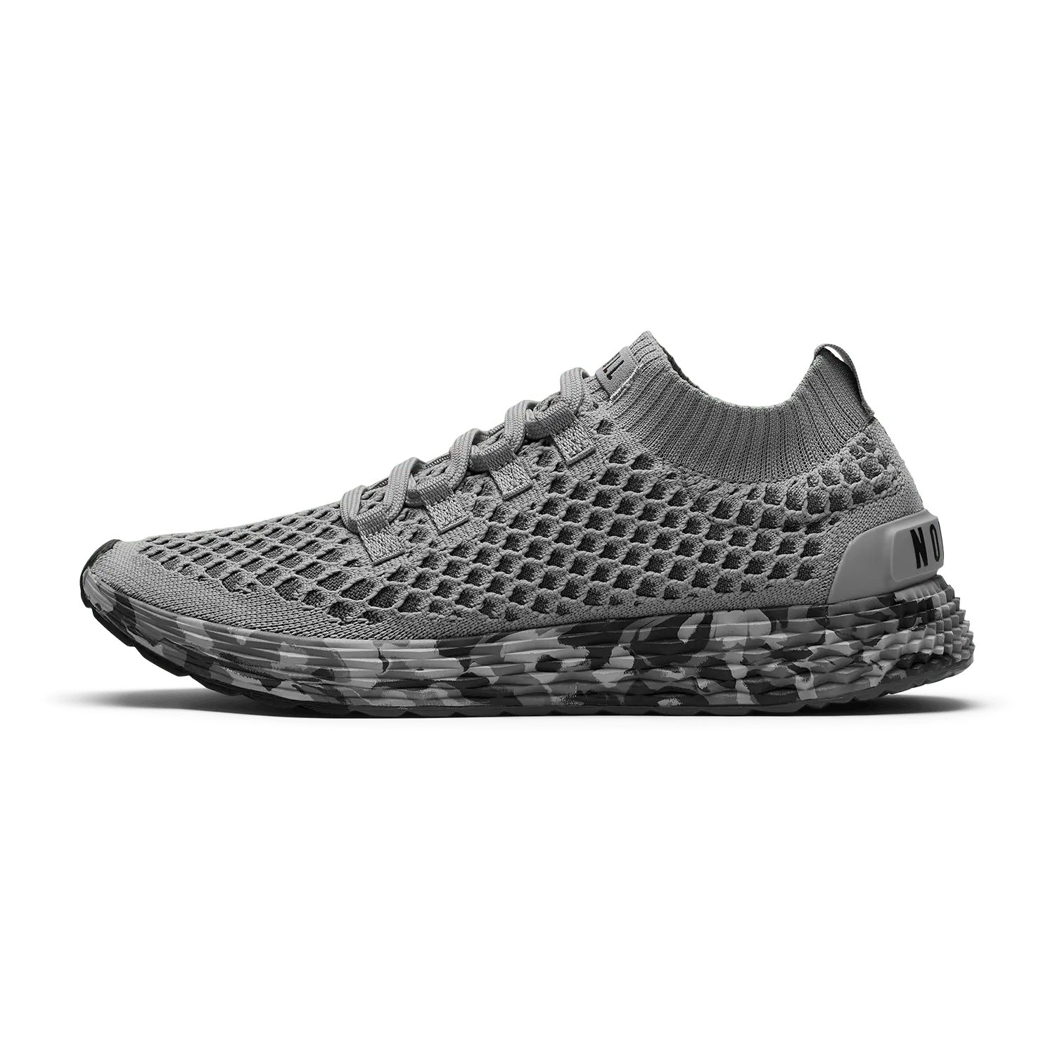 NOBULL Men's Allday Knit Shoe in Gray Jungle Camo - Everyday Walking Sneaker, Comfortable Slip-On Shoe, Casual Trainer