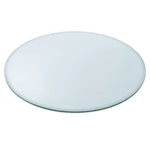 36" Round Clear Glass Table Tops - 1/4" - Flat Polish