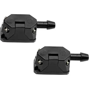 2 PCS Front Windshield Washer Nozzle Kit Sprayer Spurter Straight Pillar, 4 Holes Straight Column Water Spray Nozzle, Universal Windshield Washer Nozzle Arm Mounted Jets Nozzles.