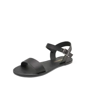 DREAM PAIRS Women's Ankle Strap Open Toe Flat Heel Women Sandals - Comfortable Walking Shoes for Casual Summer Wear