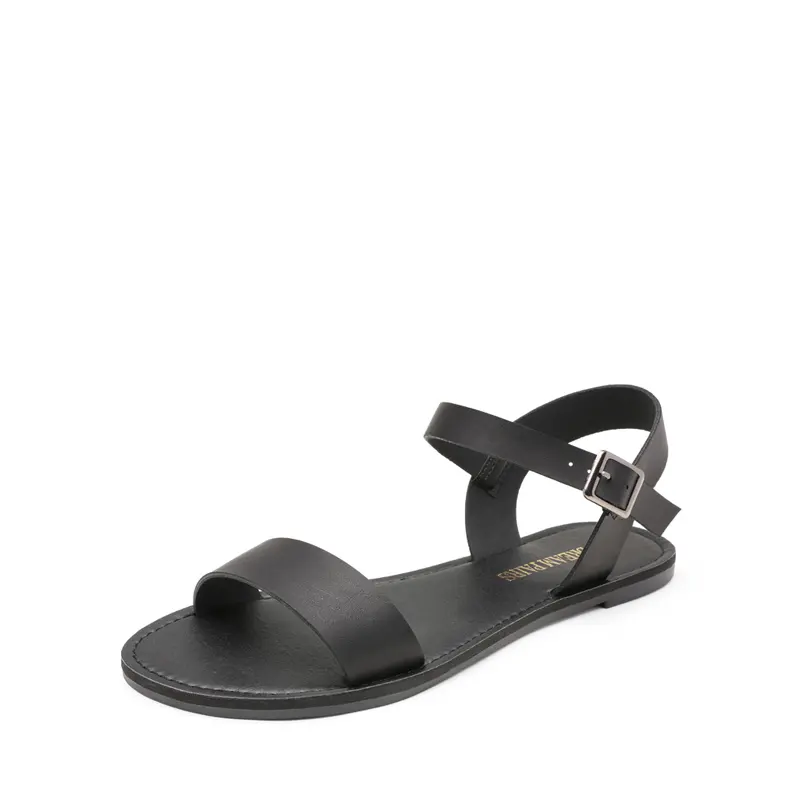 DREAM PAIRS Women's Adjustable Strap Open Toe Sandals - Ankle Strap Footwear, Comfy Snug Fit, No Heel, Stylish Casual Summer Walking Shoes, Design, Women Sandals, Slip Resistant, Sandals Women