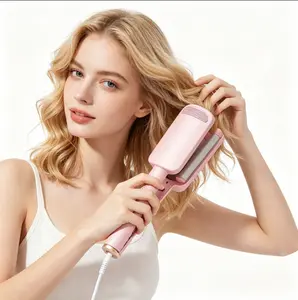 Wave curling iron, anti-scald, 3-barrel ionic design, 32 mm barrel, fast heating, 4 temperature settings, ceramic hair waver for wide, deep waves, silicone comfort grip, adjustable