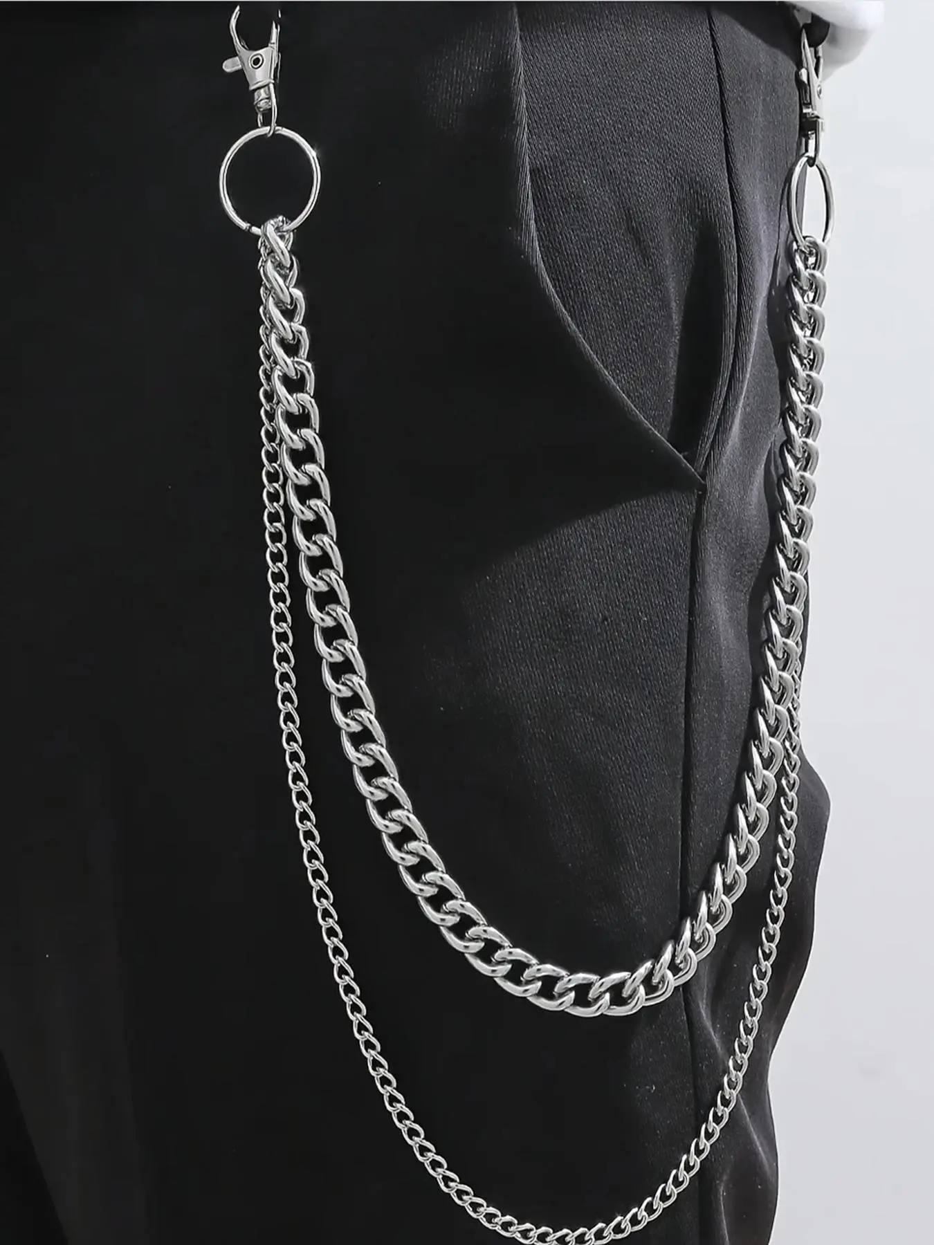 Men's Fashion Double Layer Pants Chain, Casual Pants Chain for Jeans and Trousers, Fashion Accessory for Parties and Daily Wear, Trendy Versatile & Exquisite Pants Chain, Ideal Gift, Chains For Pants