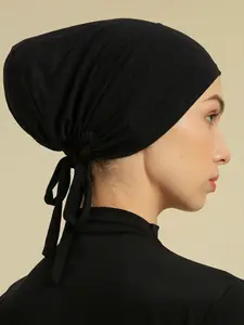 Women Modal Hijab Caps with Tie Back, Adjustable Jersey Wraps, Plain Solid Color Basic Underscarf Abaya Accessory, Modest Style, Modesty
