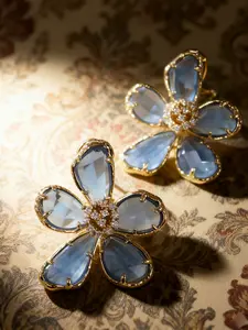 Exaggerated Crystal Flower Earrings, Statement Earrings, Drop Earrings, Fashionable Earrings, Trendy Fashion Style, Network Celebrity Earrings, Women's Personalized Jewelry