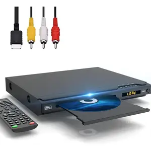 DVD Player, HDMI & RCA Connection, Region Free DVD Players for TV, with Microphone/USB Input Design, NTSC/PAL System, Comes with HDMI & RCA  and Remote Control.