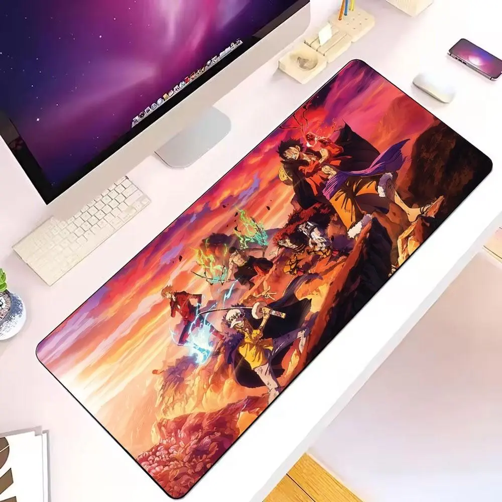 Anime Desk Mat Luuffyy and Crew Epic Battle Sunset Design