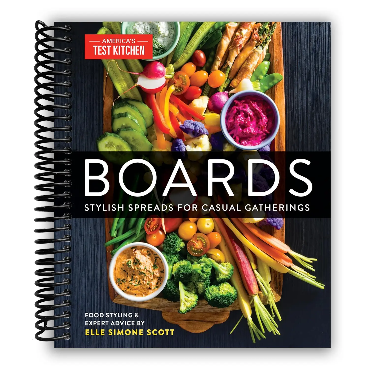 Boards: Stylish Spreads for Casual Gatherings (Spiral Bound) Cooking Book for Steak, Cheese, Customizable Baked Potato & Entertaining in the Kitchen, Diy Bloody Mary Board