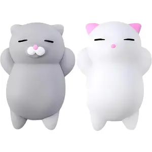 Nutty Toys Squishy Cat Set - 2" Soft Silicone Kawaii Kitties, Top Stress Relief Toy 2026, Unique Kids & Adults Egg Filler Gift Idea, Best Teenage Girl, Teen Boy & Tween Easter Basket Stuffers Present