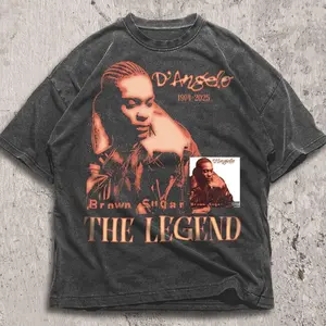 Legends D'angel0 Vintage Graphic Shirt, Br0wn Sugar Tour Tee, Concert Merch, Retro Rap Tee 90s Rnb 2000's Music, RIP Legend Music T-Shirt