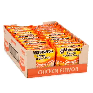 Maruchan Chicken Flavor Enriched Wheat Ramen Noodles, 3oz Asian Instant Food, 24-Pack Ready-to-Eat Pantry Meals Box