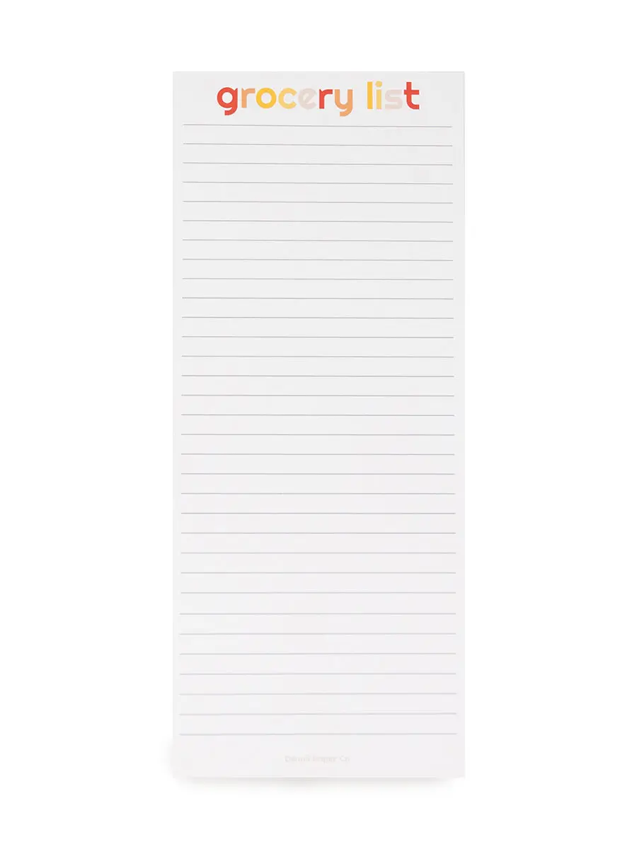 Grocery List Notepad