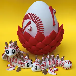 Cute Baseball Dragon Decor Figurine – Fantasy Desk & Shelf Decor, Unique Home Accent, Perfect Gift for Baseball Fans, Birthday, Valentine’s, Mother’s Day, Father’s Day & Christmas