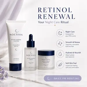 3-Piece Retinol Night Care Set – Firming & Smoothing Skincare Routine with Cleanser, Serum & Night Cream for PM Use
