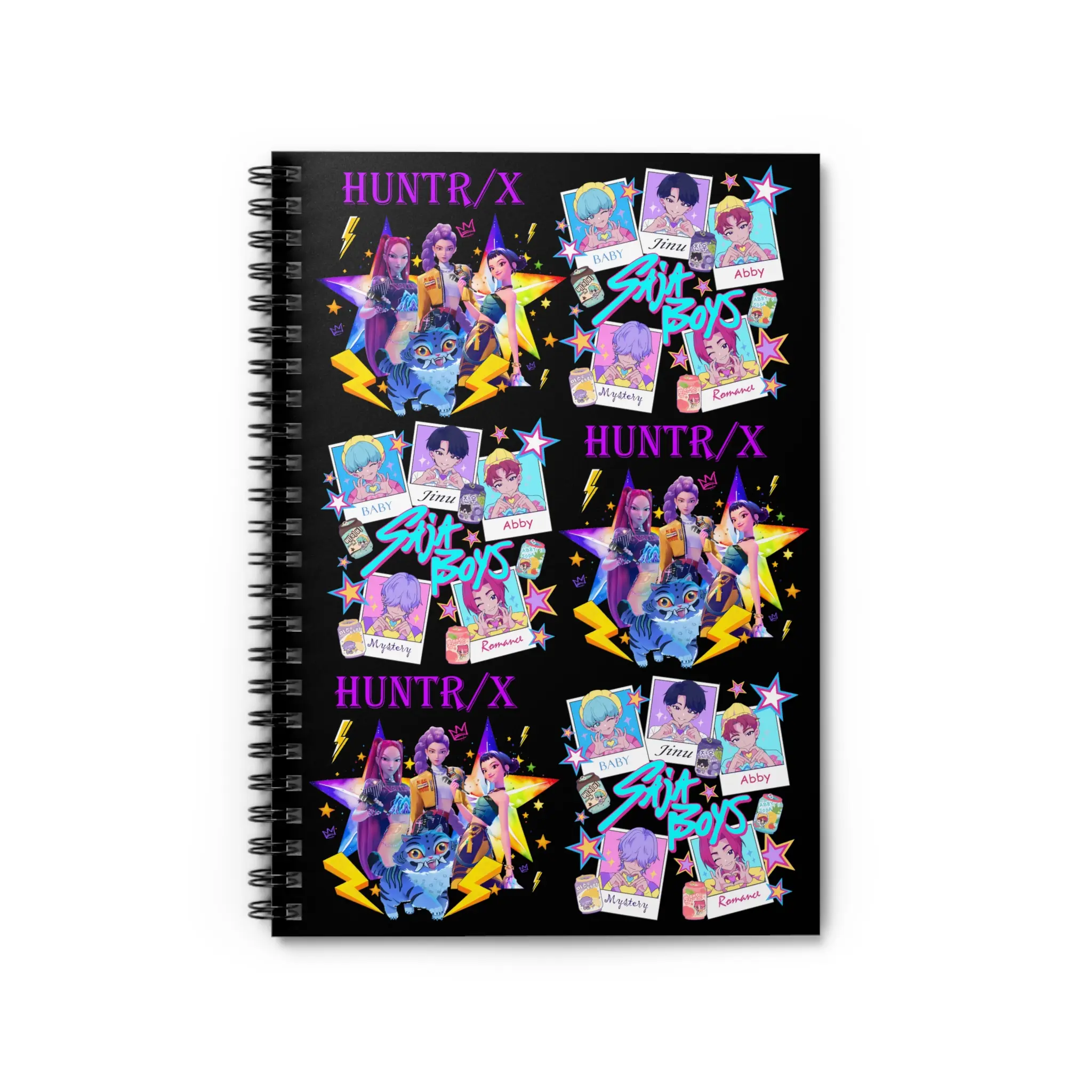 Kpop Journal Notebook, Ruled Line Spiral Diary for Music Fans, Lined Notepad for Writing