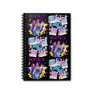 Kpop Journal Notebook, Ruled Line Spiral Diary for Music Fans, Lined Notepad for Writing