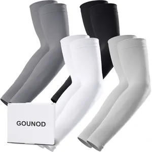 GOUNOD Sun Protection UV Arm Sleeves for Men Women Youth UPF 50+ Compression Cooling Football Sleeves FallFreshness Breast Cancer Awareness Month SpringStatements