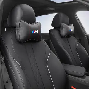 Premium Leather Car Headrest Cervical Spine Neck Pillow For BMW M F25 F26 F16 F15 F34 F07 F40 F10 F45 F46 G20 G22 G23 G12 F13