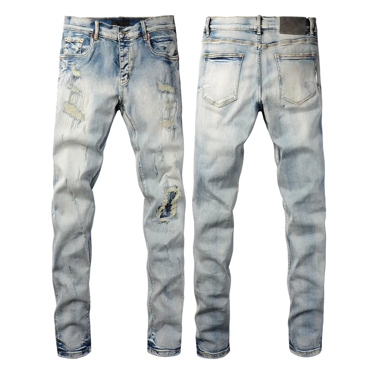 2026 new fashion jeans men's jeans with ripped patch repair design, low-rise skinny jeans, sizes 28-40, branded jeans, street jeans, vintage jeans 9050