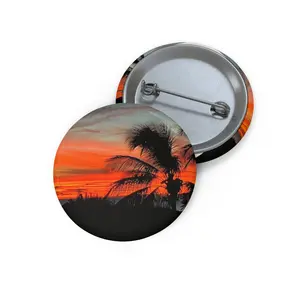 Maui sunset Pin Buttons