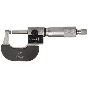 Precise 0-1 inch U.S. Spec Digital Counter Outside Micrometer - No.0001" Graduation, Carbide Tipped, Automotive & Motorcycle Repair Diagnostic Tool