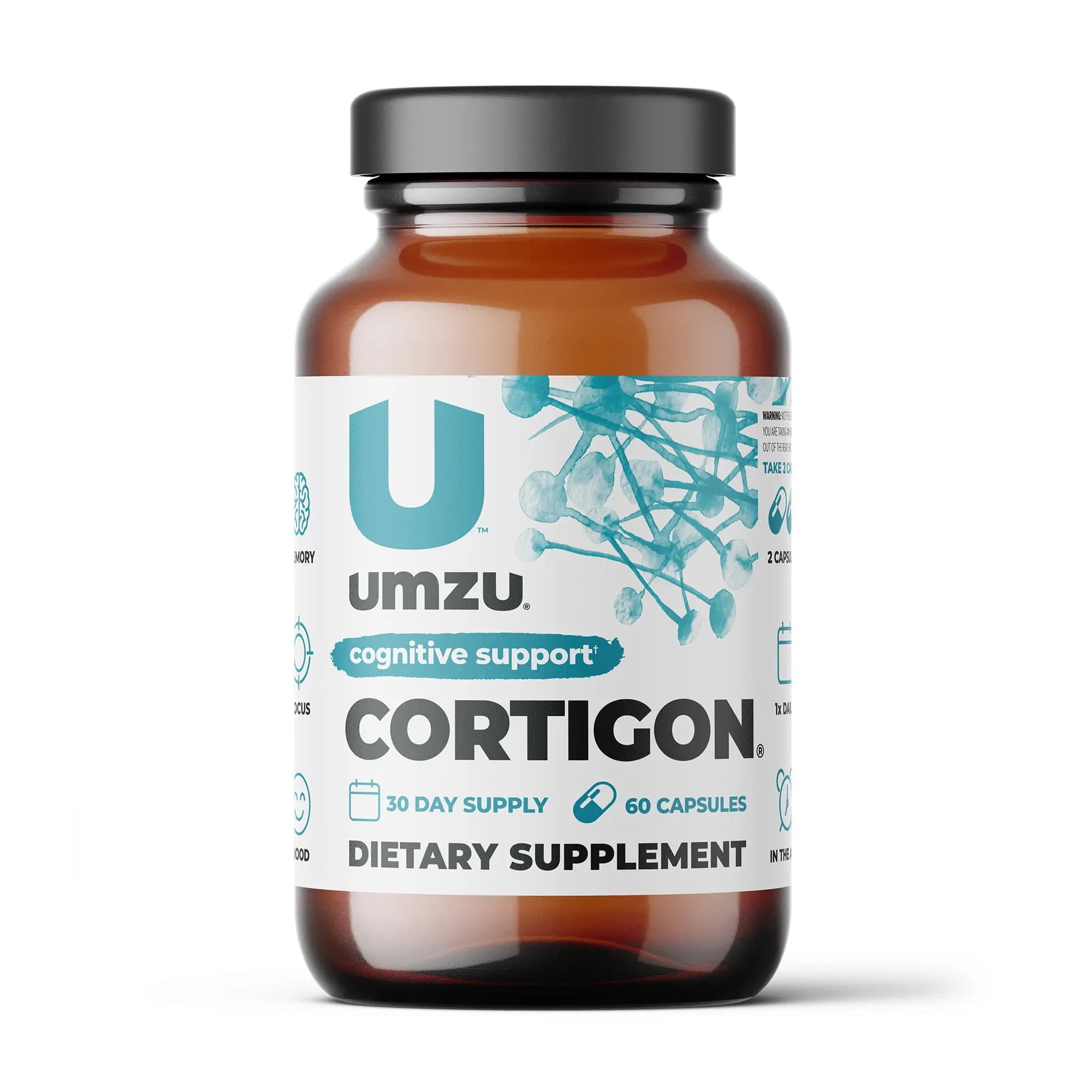 UMZU Cortigon Natural Cortisol Support Dietary Supplement - Ginkgo Biloba, Phosphatidylserine, Vitamin B Minerals - Health, Brain Health Self-Care Supplement, US-Made, 60 Capsules
