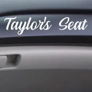 Girlfriends Name Seat Sticker for Car, Custom Name Decal, Relationship Sticker, Gift for Her, Gift for Him, Couples Gift