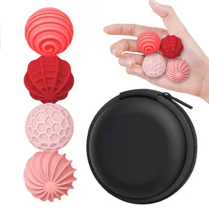 4/8Pcs Magnetic Silicone Balls, Magnetic Stress Relief Fidget Ball Set, 4 Textures With Portable Storage Box, Magnetic Suction Design For Hand Exercises, Training Grip Trainer, Christmas Gifts Ideas