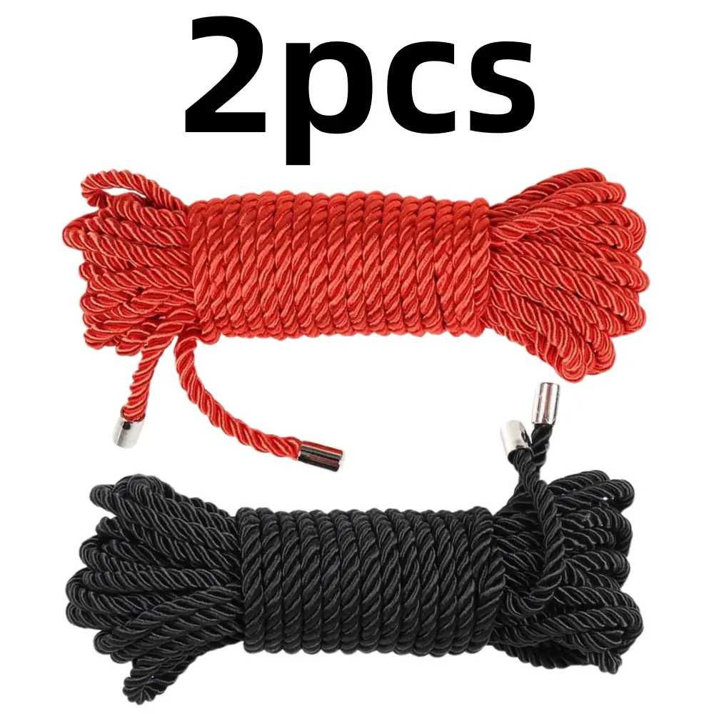 2 pack Soft Nylon Rope Long Satin Braided Twisted Rope Twisted Decorative Cord Silk Rope for DIY Crafts and Home Decoration