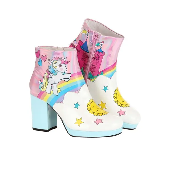 Women's My Little Pony Heeled Boots, Footwear, Chunky Heel