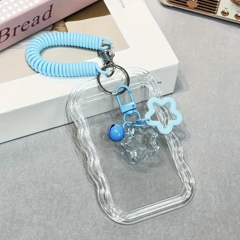 A set of heavy-duty retractable certificate holder, Retractable badge reel, with keychain and wristband transparent PVC card holder with safety lock and anti-theft design Student ID and campus cards is an ideal gift for back-to-school season