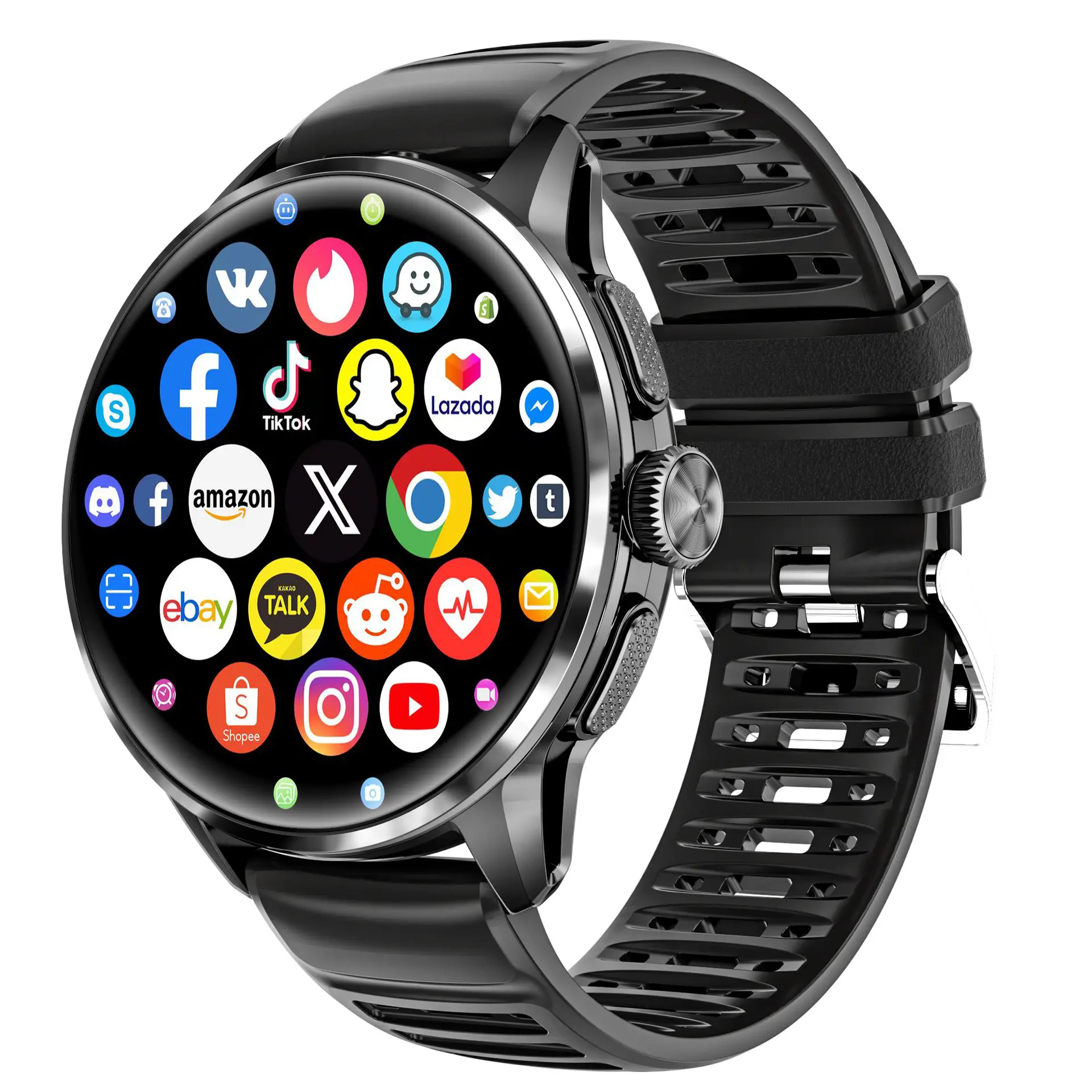 Global H100 Smart Watch |   Dual System SIM Card & Bluetooth, Google Play Download, Air Conditioner Remote Control