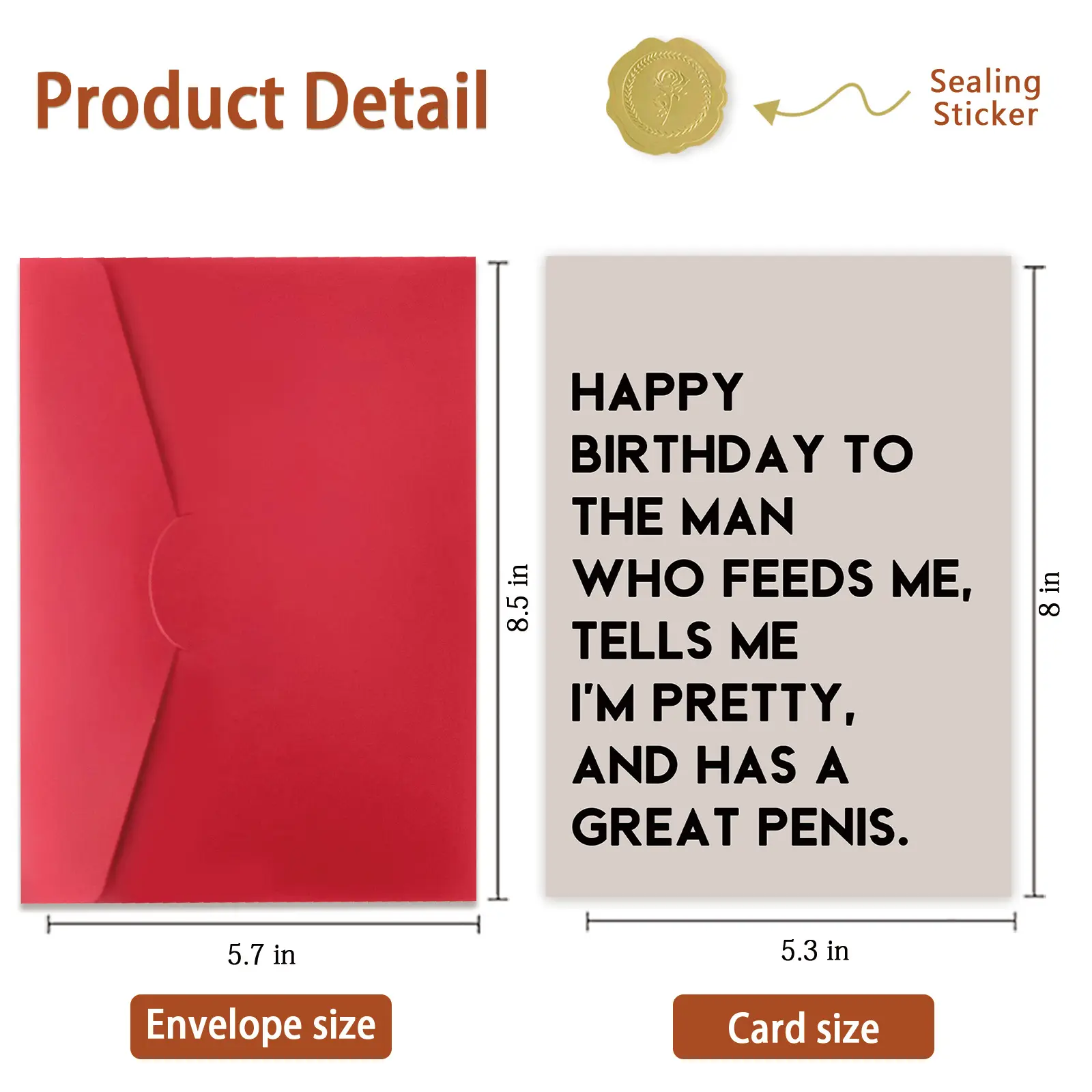Cheeky and Romantic Greeting Card for Husband - Adored Couple Flirty Sweet Playful Text, Romantic Surprise Birthday Gift Addition (Home Supplies, Festive & Party Supplies Category), Design