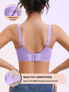 Women's Wireless Jelly Bra, Everyday Deep V Design, Full Coverage, Fitted Lining, Medium Support, Elegant Style, All Seasons, Smooth