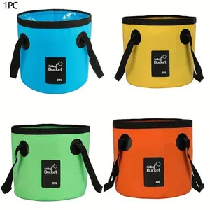 20L Portable Foldable Water Bucket, Collapsible Water Container, Durable PVC Material, Ideal for Camping, Fishing, Travel, Outdoor Gardening, Camping Gear