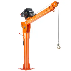 VEVOR Electric Pickup Truck Crane,  2200 lbs, Folding Truck-Mounted Bed Crane with Electric Winch 6000 lbs, Steel Pickup Truck Jib Crane Hoist 360° Swivel for Lifting Goods in Construction, Factory
