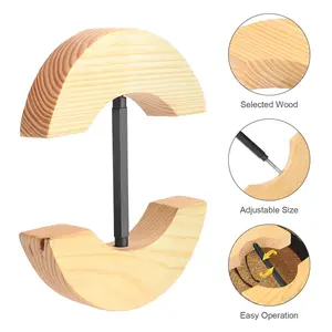 Western Aesthetic Adjustable Solid Beech Wood Hat Stretcher Heavy Duty Metal Turnbuckle Widener Cowboy Fedora Cap Maintenance Big Heads Friendly Tool