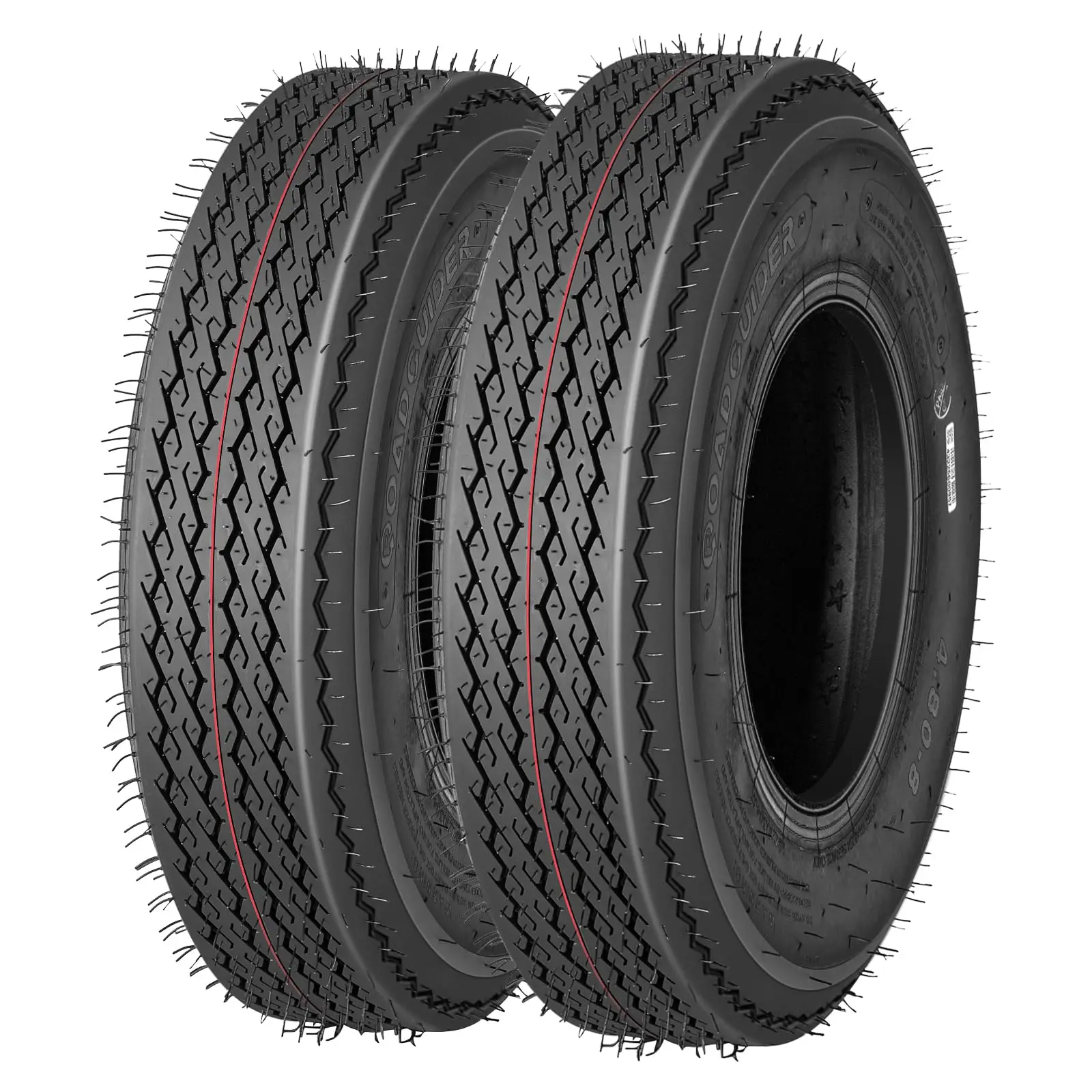 GARVEE 4.80-8 Trailer Tires - Heavy-Duty Load Range C, 8 Inch Tires for Utility, Boat, and Camper Trailers - 6PR Durable All-Weather Replacement Tires