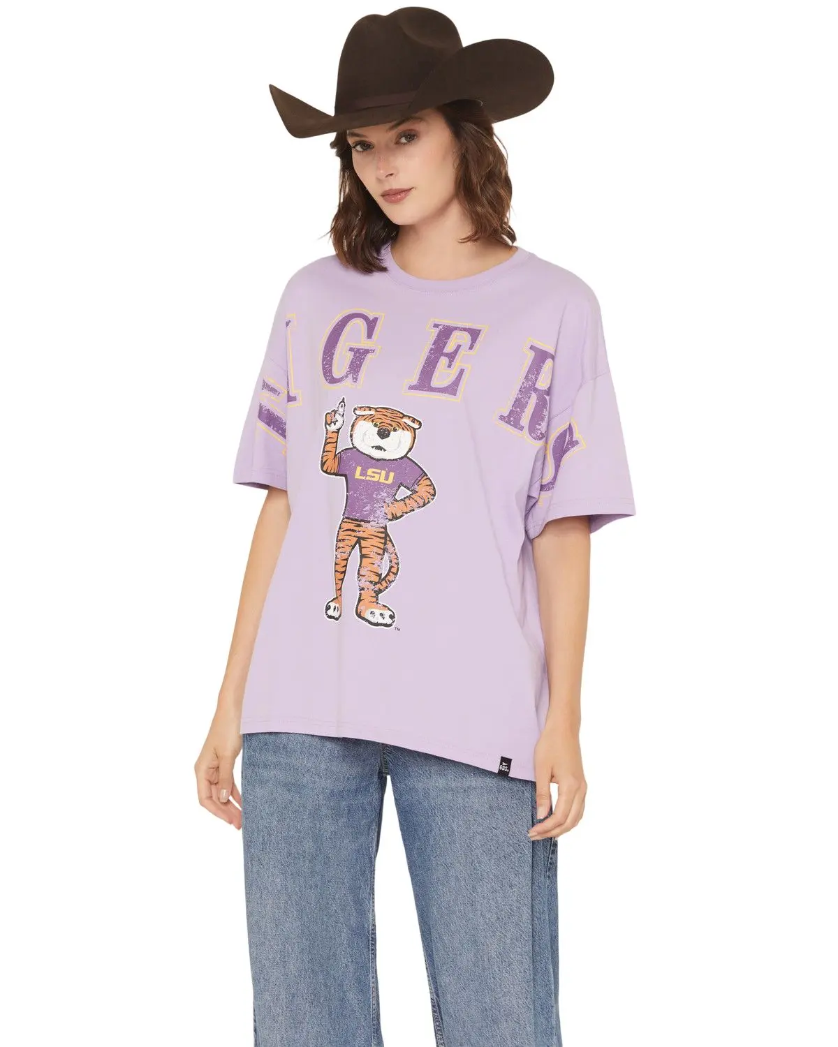 Gameday Women's Lsu Southern Split Short Sleeve Graphic Tee - Lsu1-Southspl-Bnt121