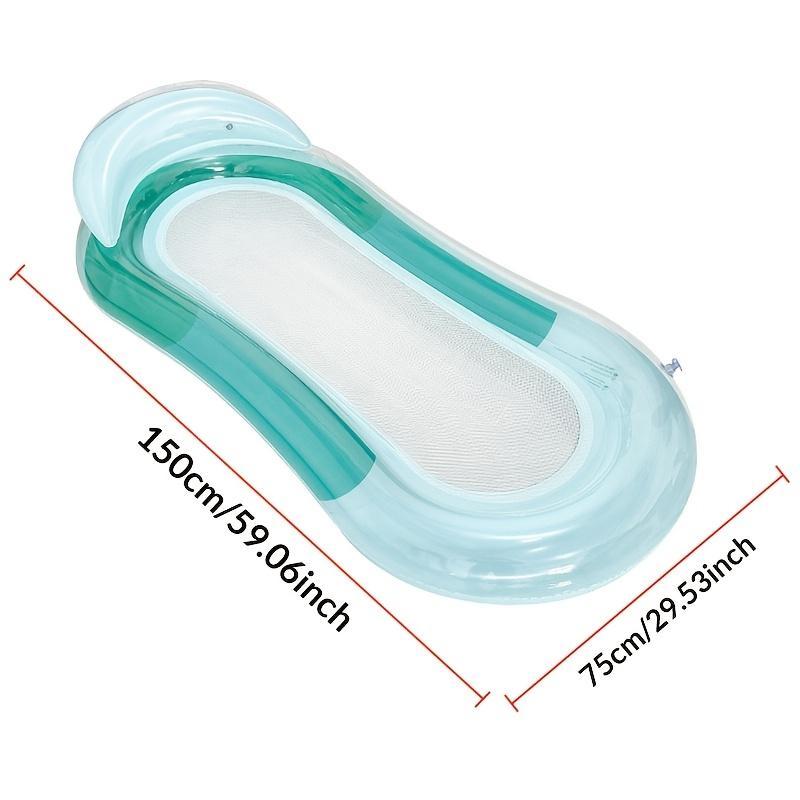 An Inflatable Swimming Float, Gradient Color Version with Backrest, Pool Water Floating Chair, Suitable for Beach, Pool, And Lake Water Activities