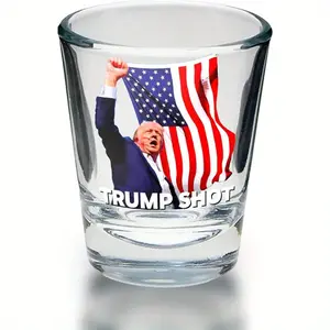 Trump Shot Shot Glass - Limited Edition - - Perfect for Patriotic Celebrations and Political Enthusiasts - Assassination Picture - Holds 1.5 oz